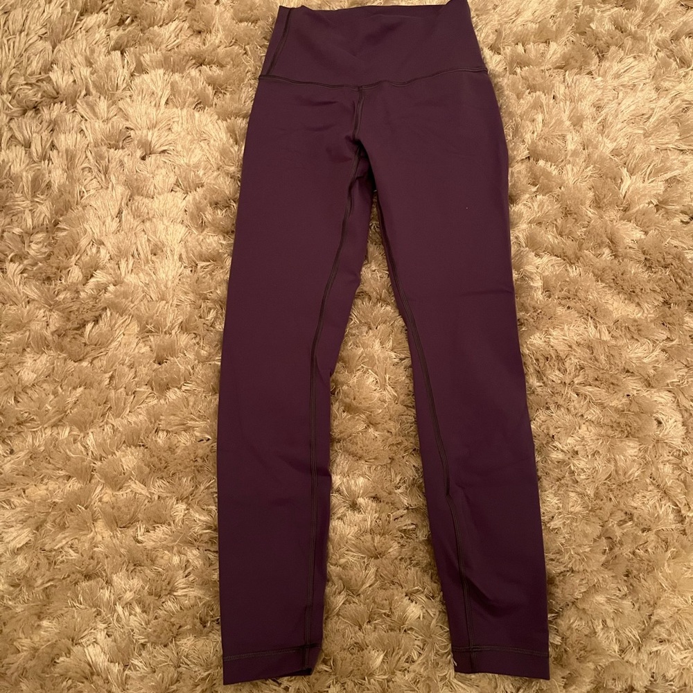 Purple cropped lululemon leggings